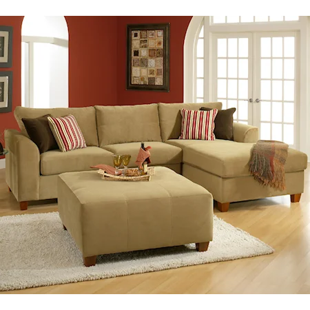 Contemporary Sleeper Sectional Sofa with Right Chaise